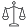 A blue medical symbol sitting next to a judge 's gavel.